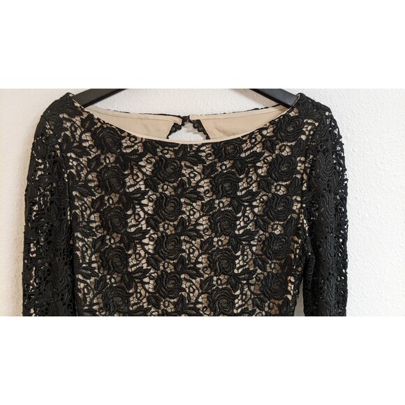 Women's Alice + Olivia Black Dandi Open-Back Lace Dress Size 6 - Picture 12 of 16